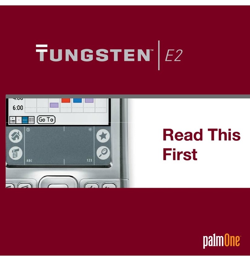 palmOne Tungsten E2 Instruction sheet