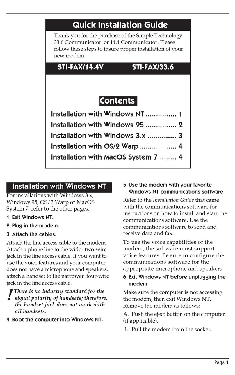 SimpleTech STI-FAX/14.4V User manual