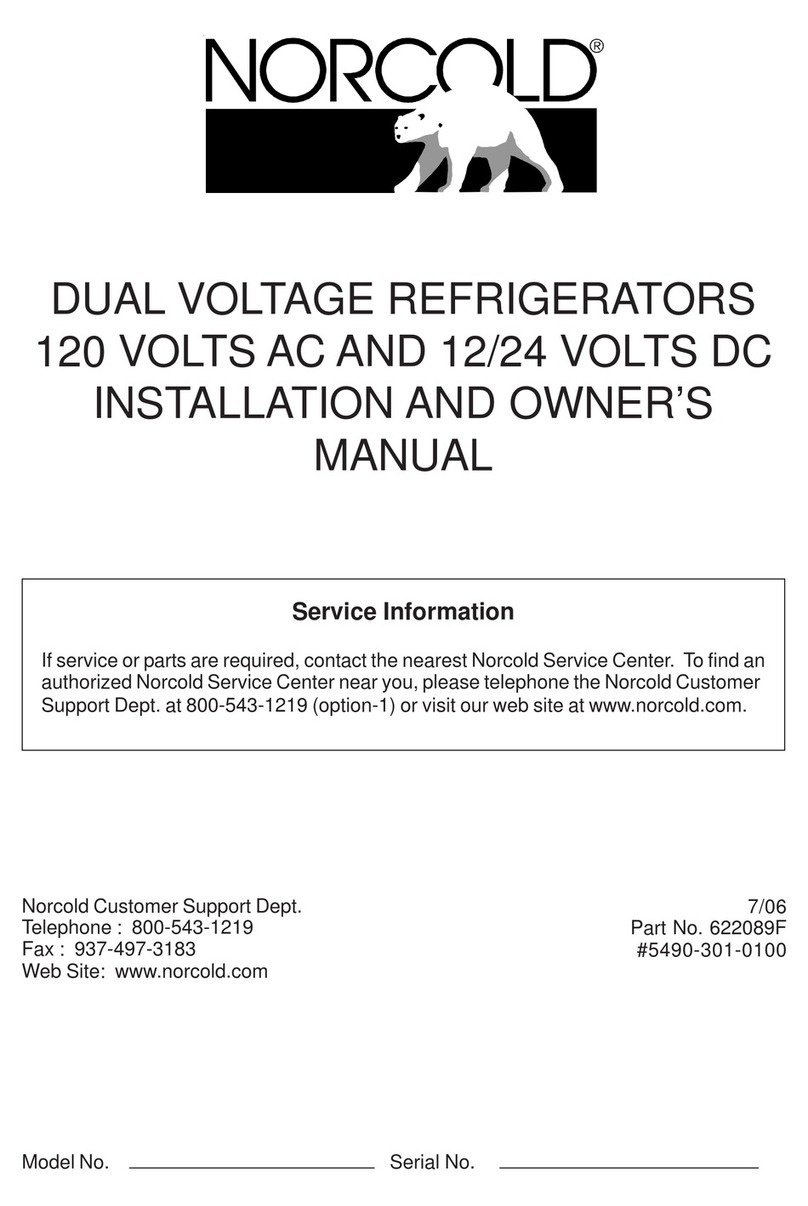 Norcold DE-0251 Installation instructions