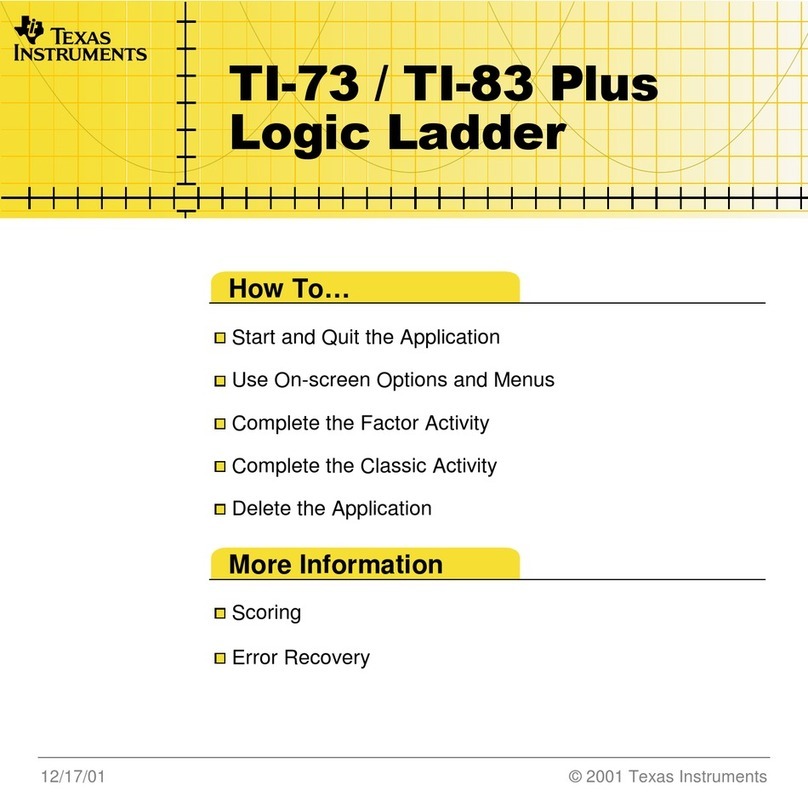 Texas Instruments TI-73 Explorer User manual