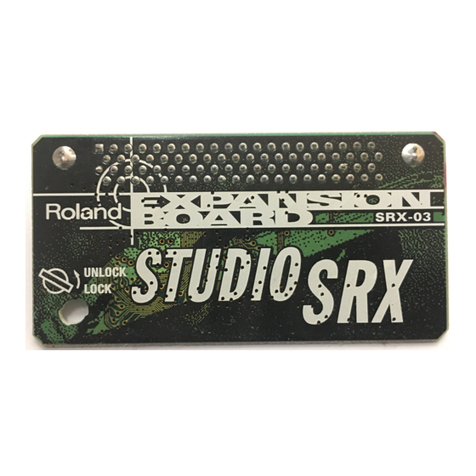 Roland Studio SRX-03 owner's manual