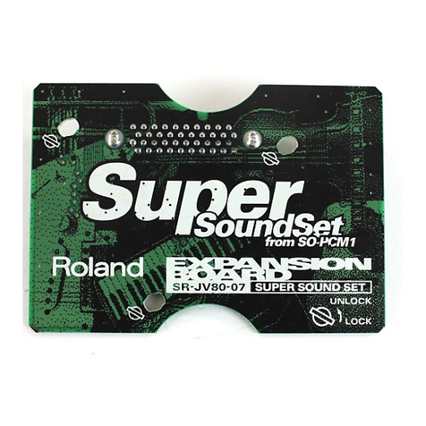 Roland Super Sound Set SR-JV80-07 User manual