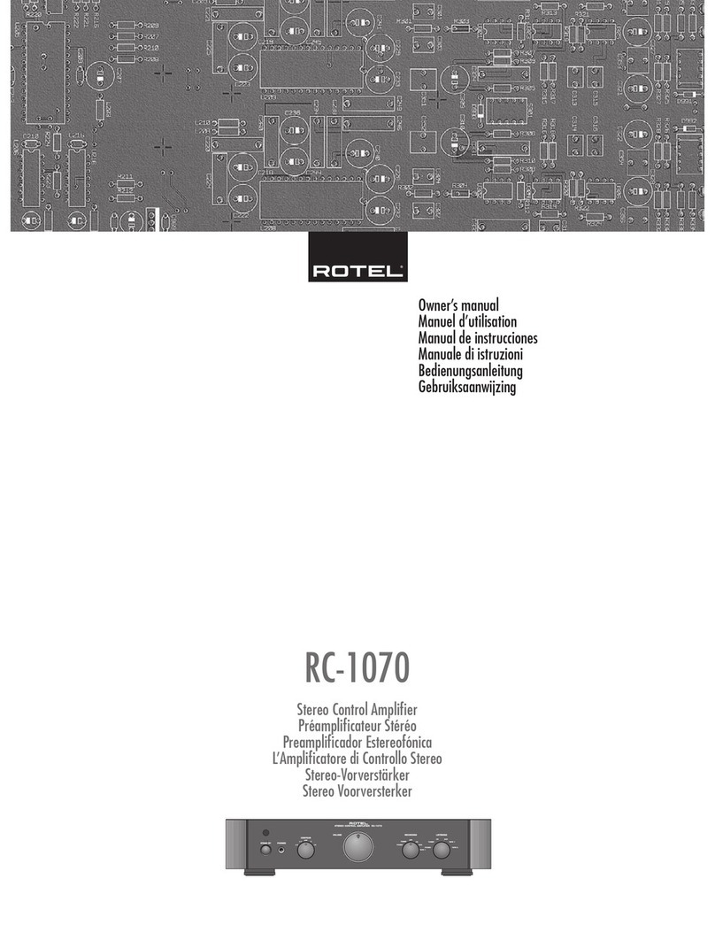 Rotel RC-1070 owner's manual