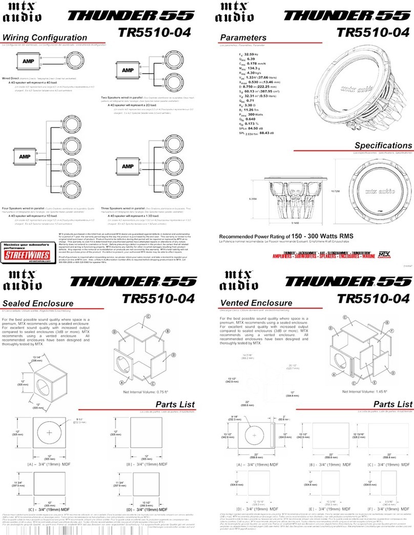 MTX Thunder TR5510-04 Instruction Manual