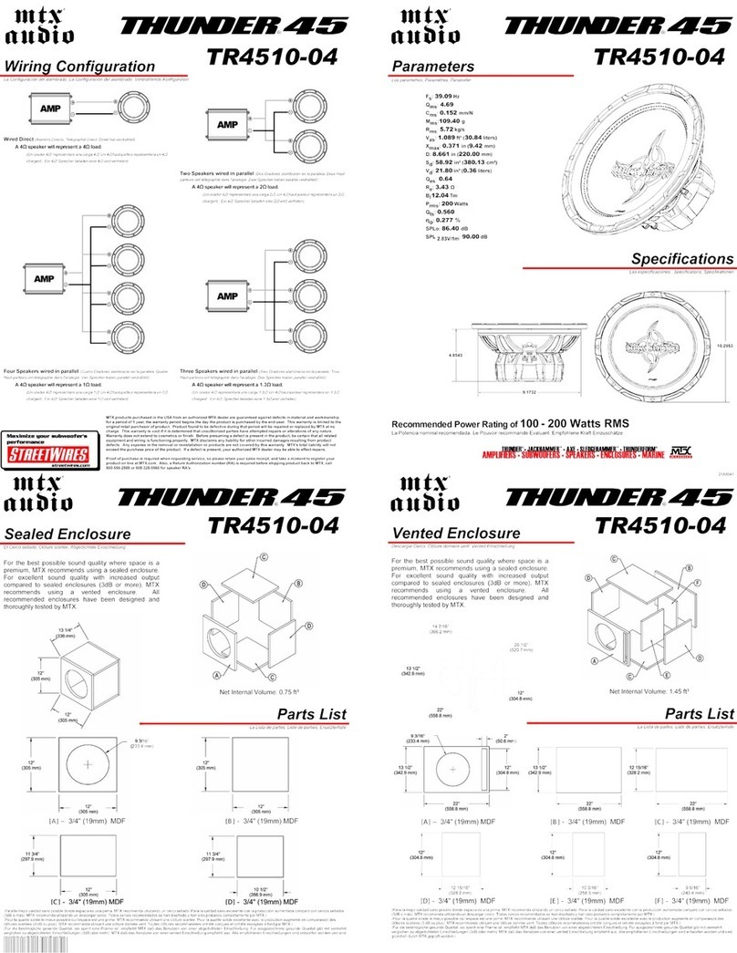 MTX Thunder TR4510-04 Instruction Manual