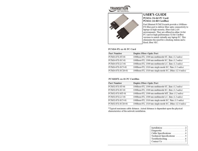 Transition Networks PCM16-FX-LC-01 User manual