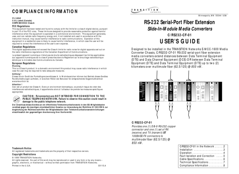 Transition Networks C/RS232-CF-01 user guide