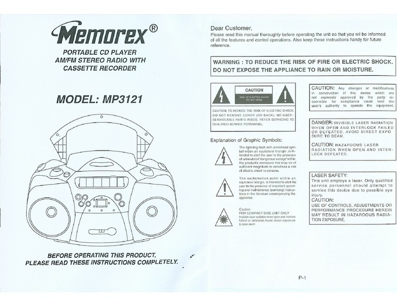 Memorex MP3121-04 User manual