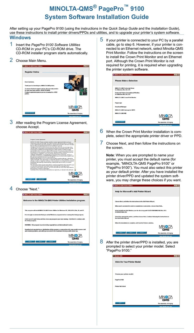 MINOLTA-QMS PagePro 9100 User manual