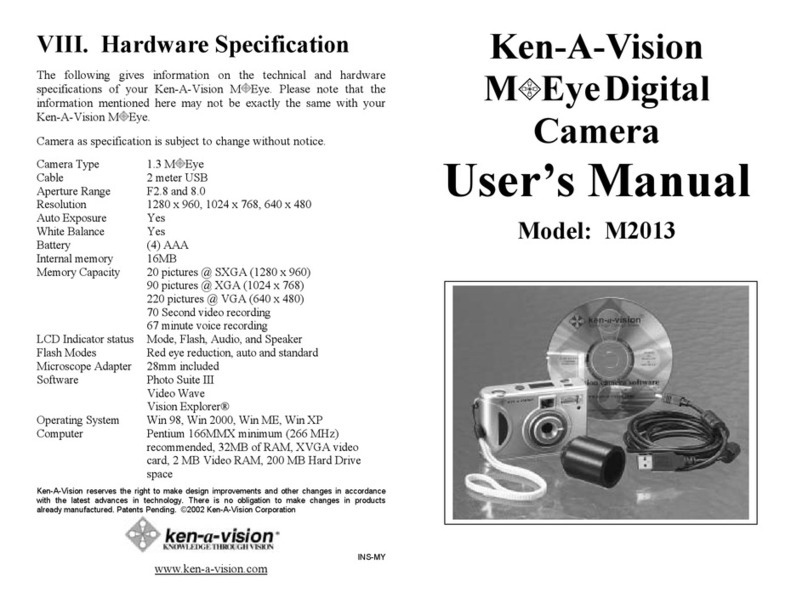 Ken A Vision M2013 User manual Ken A Vision M2013 User manual