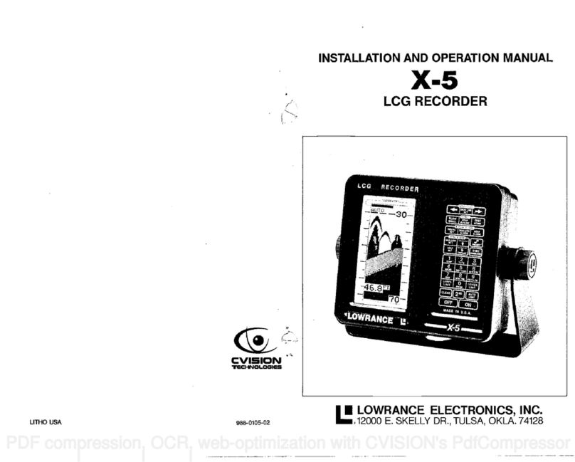 Lowrance X-5 Operation Operation manual