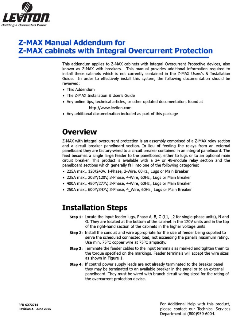 Leviton Z-Max Remote Manual addendum