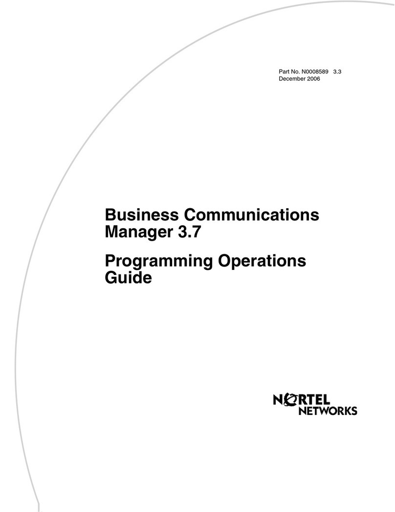 Nortel BCM 3.7 User manual