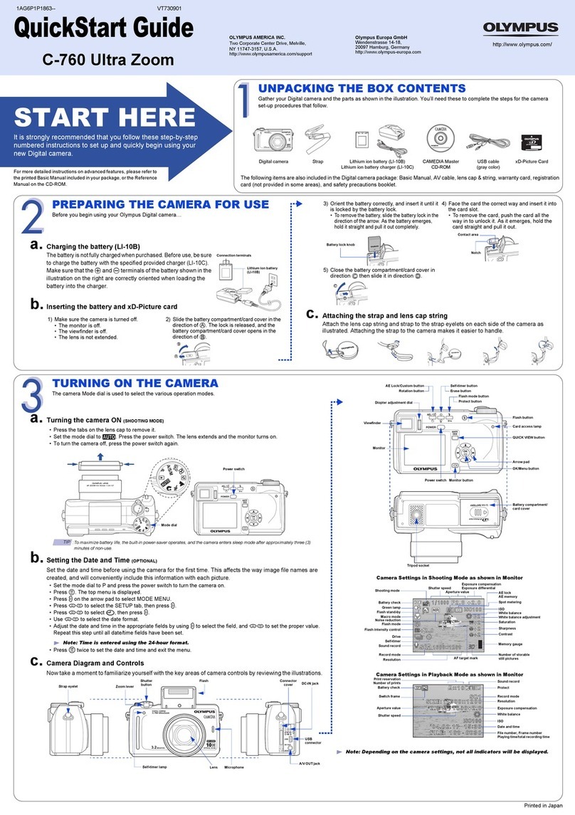 Olympus CAMEDIA C-760 Ultra Zoom User manual