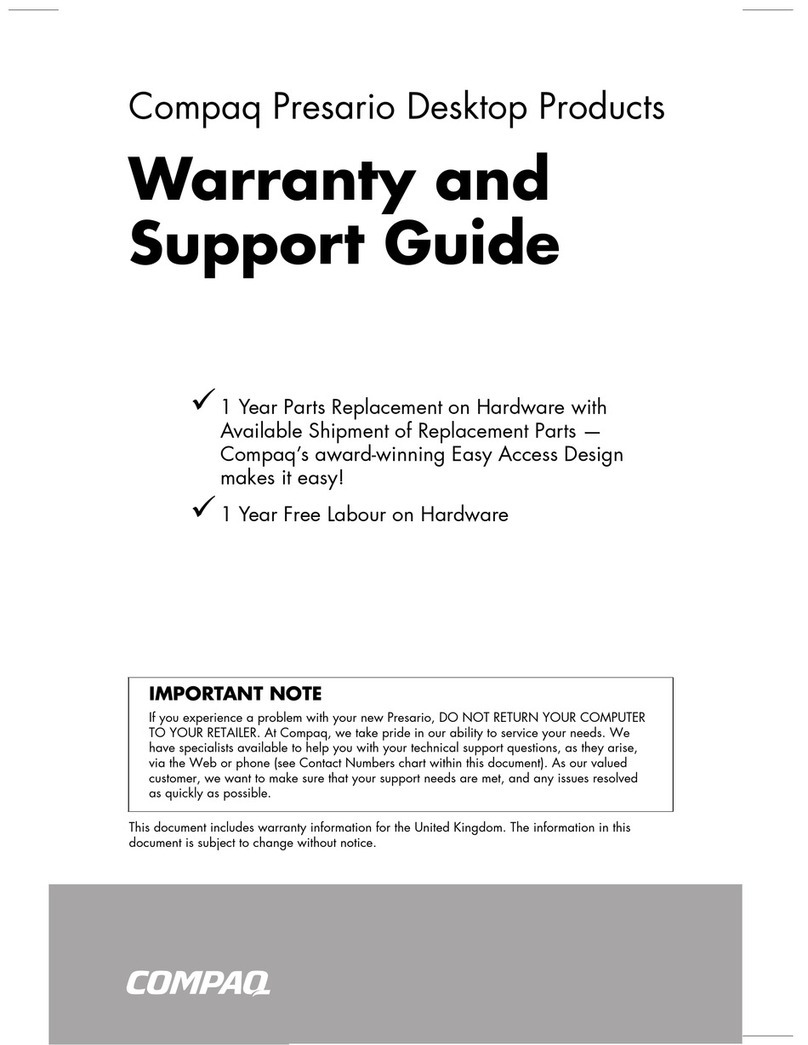 Compaq Presario 6500 - Desktop PC Support guide