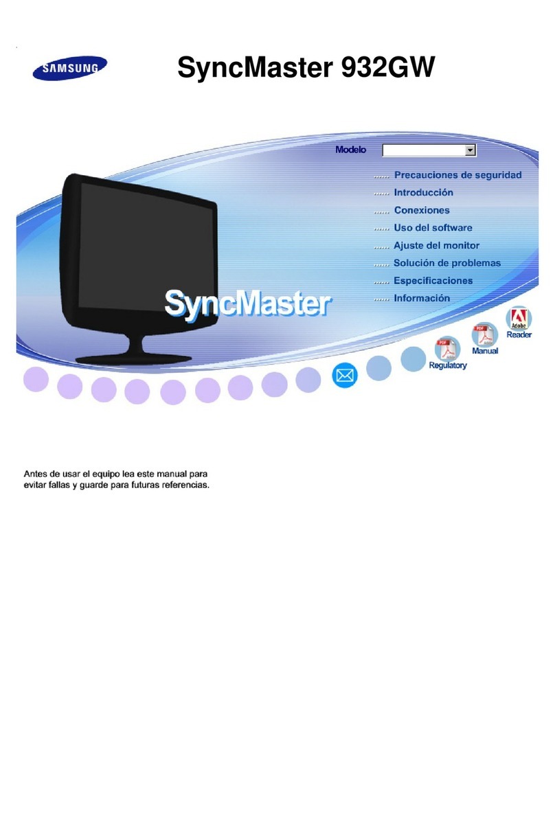 Samsung 932GW - SyncMaster - 19" LCD Monitor User guide Samsung 932GW - SyncMaster - 19" LCD Monitor User guide