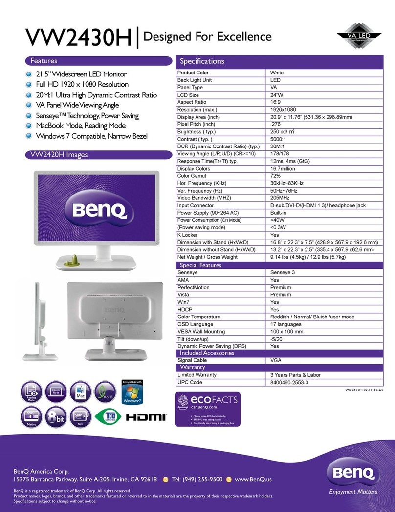 BenQ VW2430H User manual