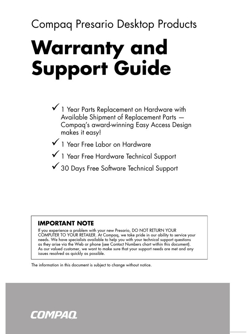 Compaq Presario 6200 - Desktop PC Installation instructions