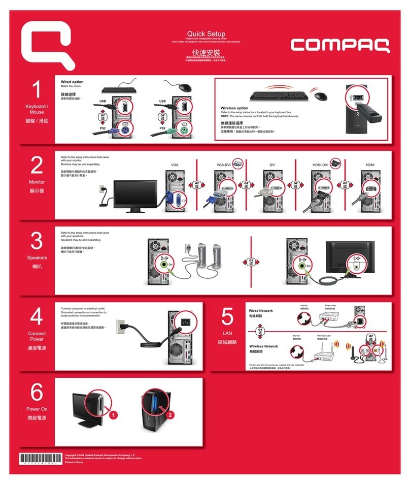 Compaq Presario CQ3200 - Desktop PC Specification sheet