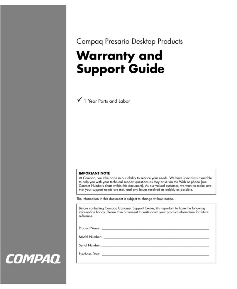 Compaq Presario S7000 - Desktop PC Installation instructions Compaq Presario S7000 - Desktop PC Installation instructions