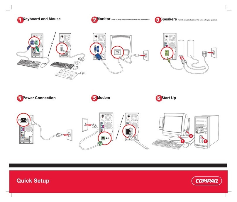 Compaq Presario S6000 - Desktop PC Quick setup