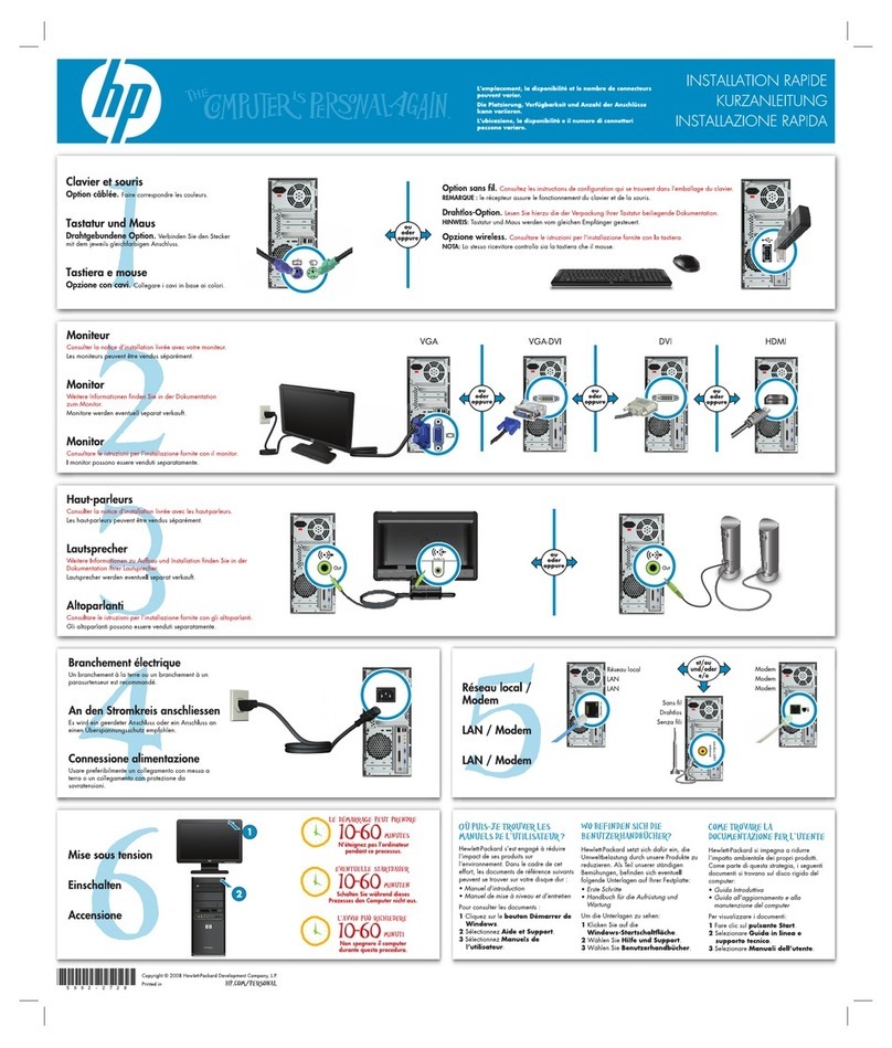 HP Presario SG3500 - Desktop PC Setup poster