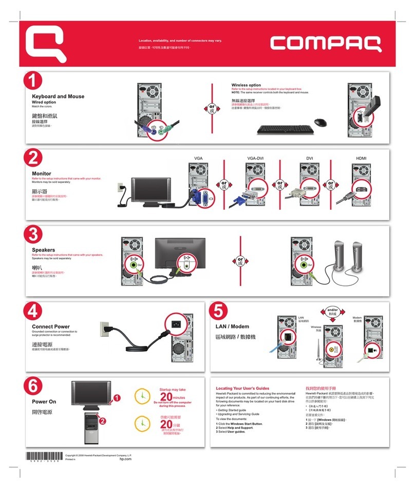 Compaq Presario SG3200 - Desktop PC quick start
