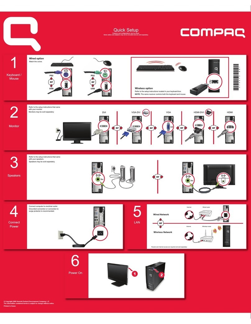 Compaq Presario CQ4000 - Desktop PC Specification sheet Compaq Presario CQ4000 - Desktop PC Specification sheet