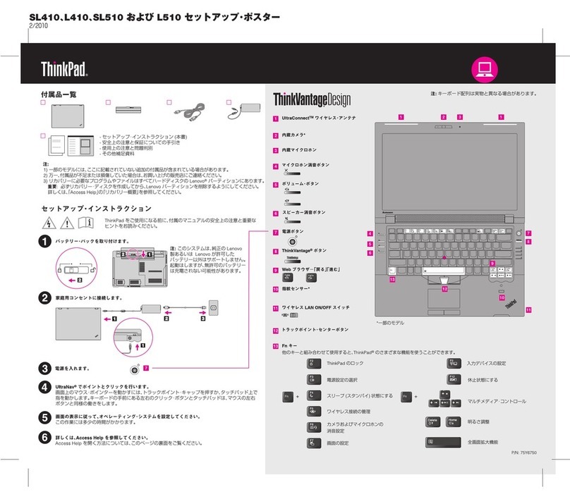 Lenovo ThinkPad L410 User manual