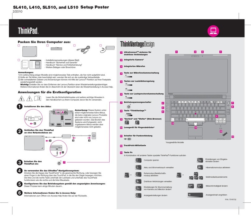 Lenovo ThinkPad L410 User manual