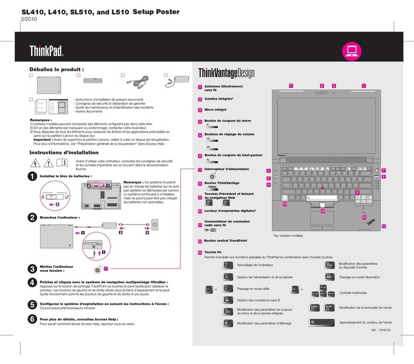 Lenovo ThinkPad L410 User manual Lenovo ThinkPad L410 User manual