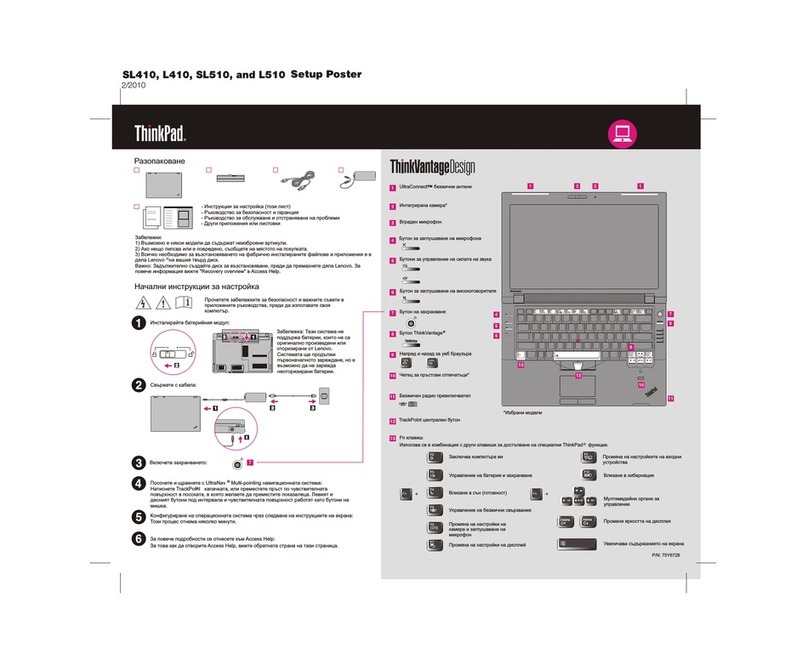 Lenovo ThinkPad L410 User manual
