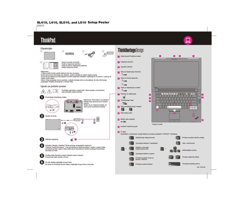 Lenovo ThinkPad L410 User manual
