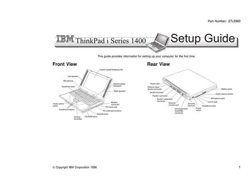 IBM ThinkPad i Series 1400 User manual