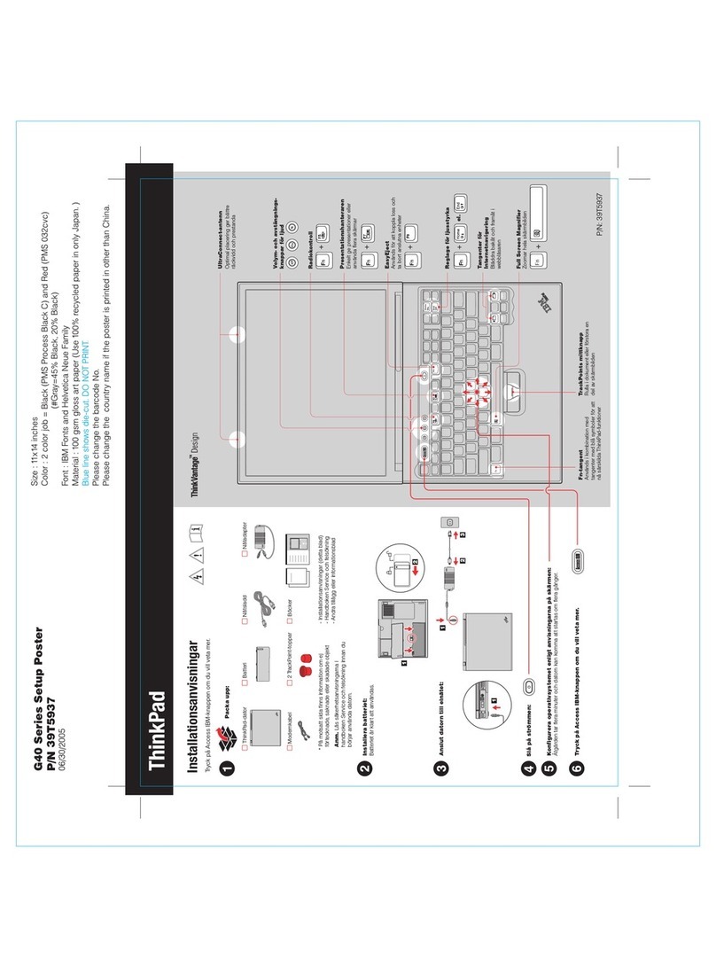 Lenovo ThinkPad G41 Setup guide