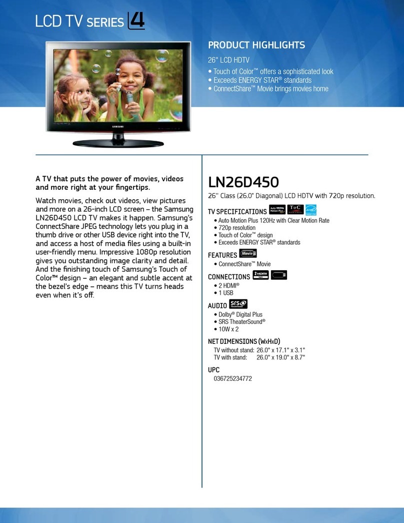 Samsung LN26D450 User manual