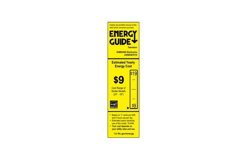 Samsung LN26D467E1H Quick start guide