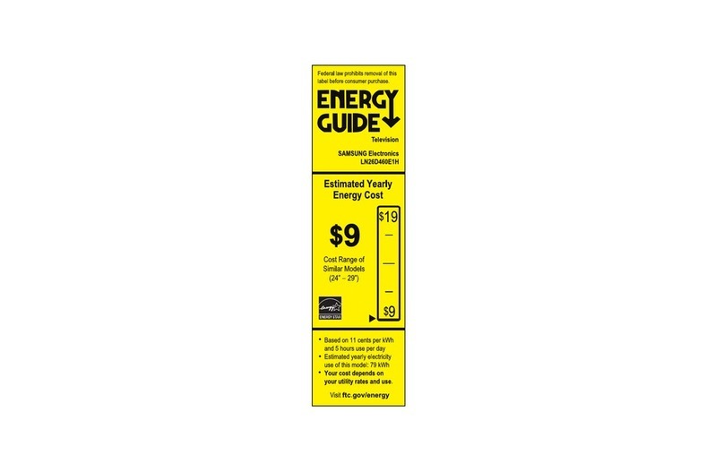 Samsung LN26D460E1H Quick start guide Samsung LN26D460E1H Quick start guide