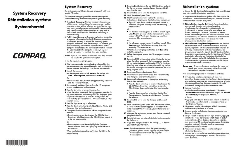 Compaq Presario 6500 - Desktop PC manual