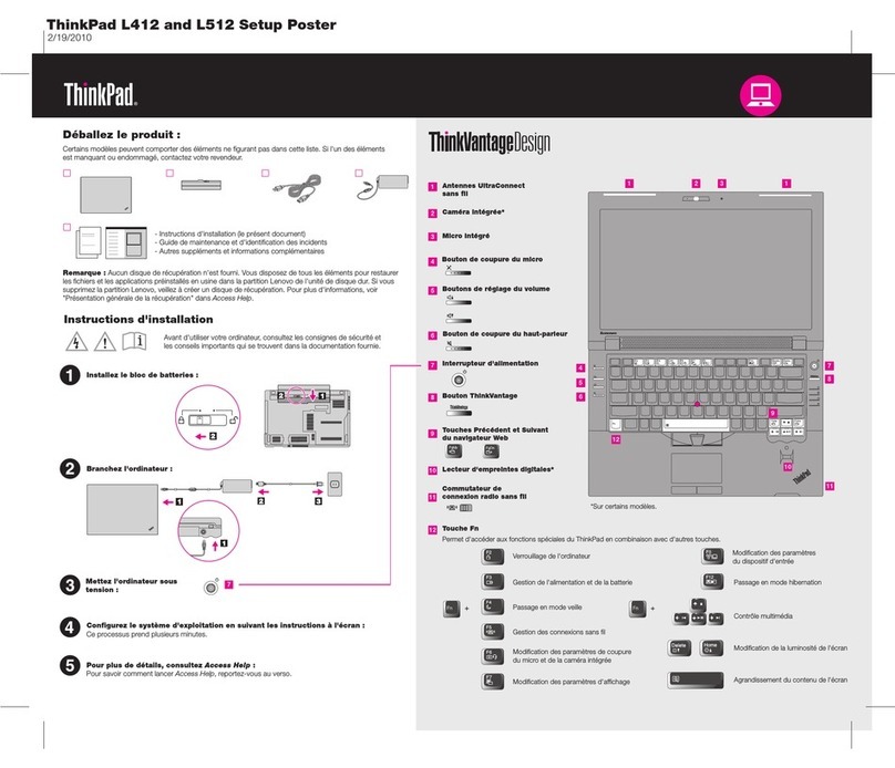 Lenovo ThinkPad L412 Setup poster