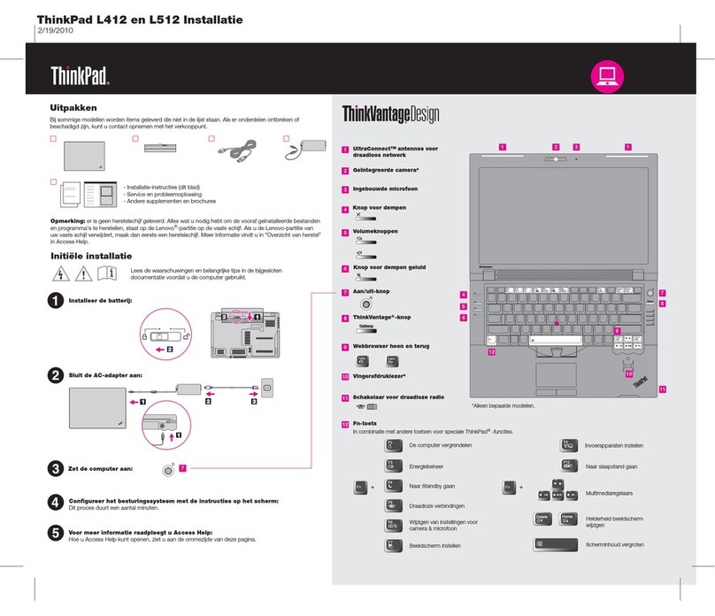 Lenovo ThinkPad L412 User manual
