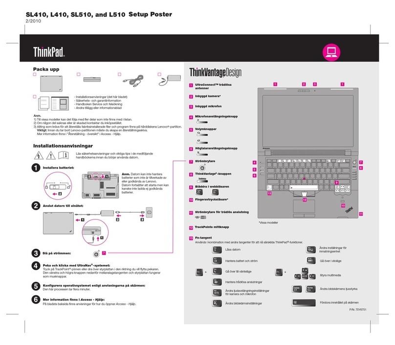 Lenovo ThinkPad L410 User manual