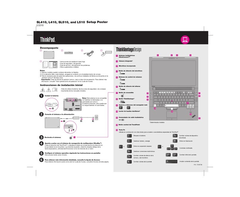 Lenovo ThinkPad L410 User manual Lenovo ThinkPad L410 User manual