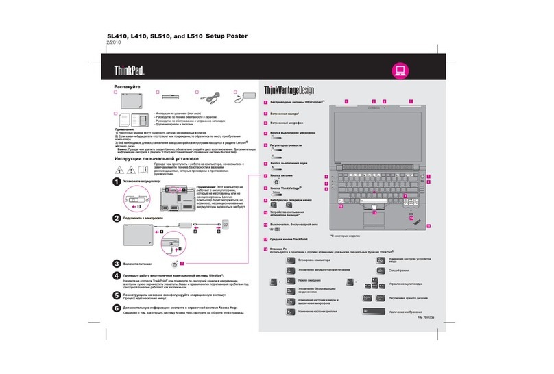 Lenovo ThinkPad L410 User manual