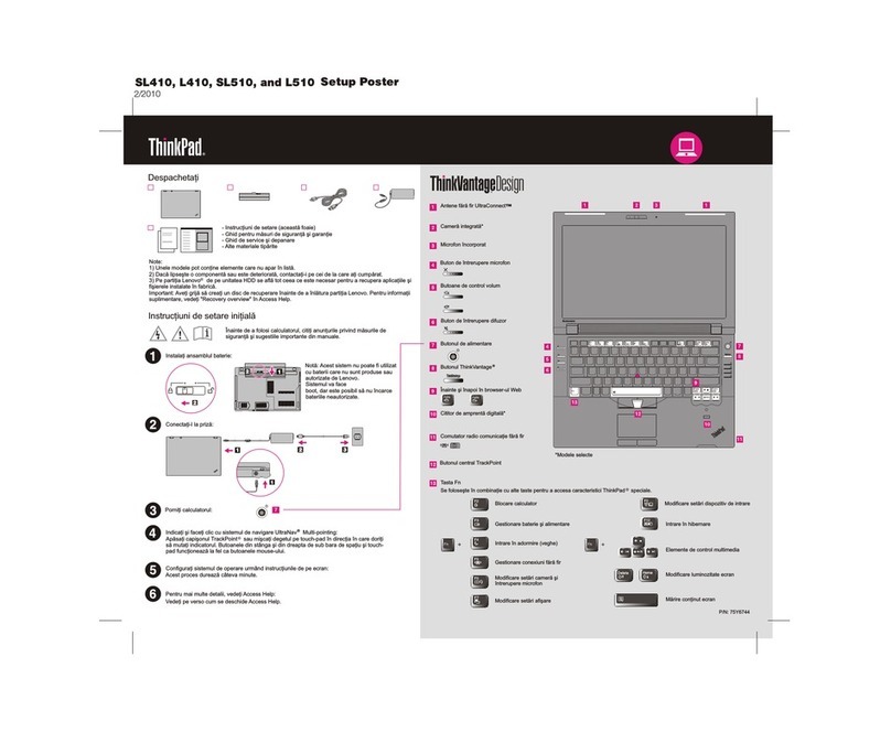 Lenovo ThinkPad L410 User manual