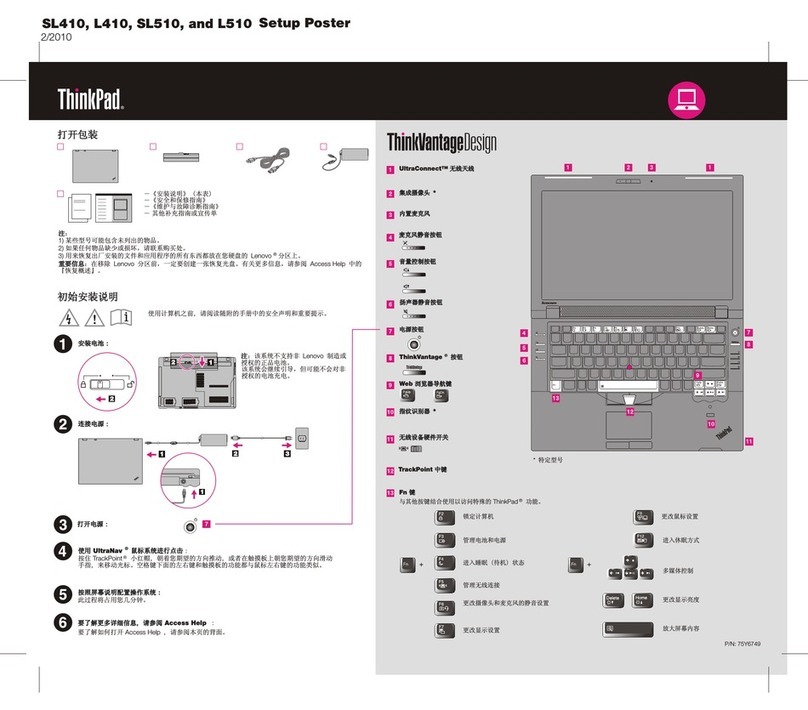 Lenovo ThinkPad L410 User manual