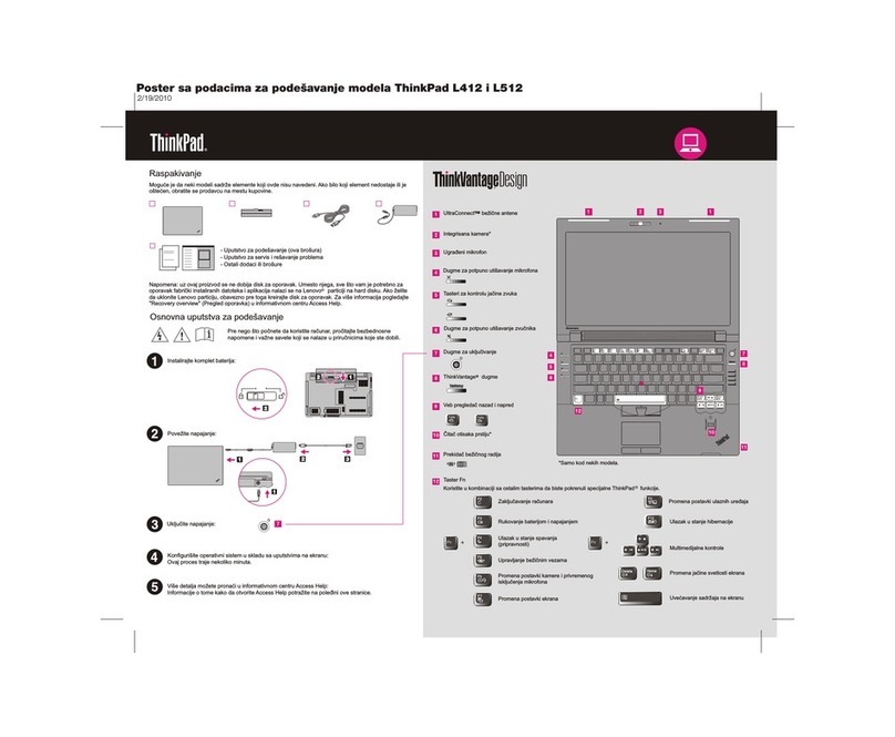 Lenovo ThinkPad L412 User manual
