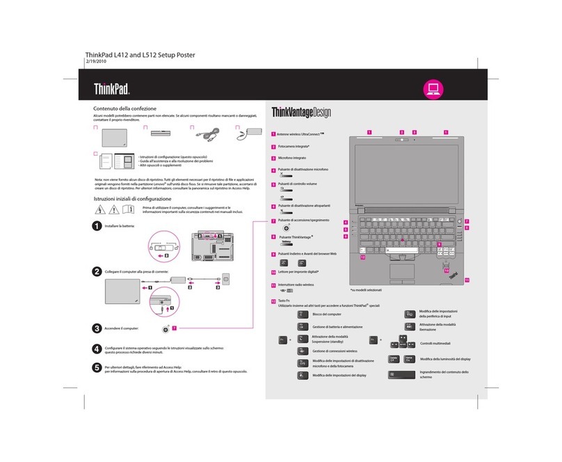 Lenovo ThinkPad L412 Setup poster