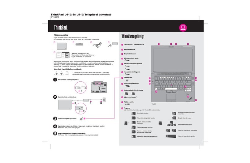 Lenovo ThinkPad L412 User manual