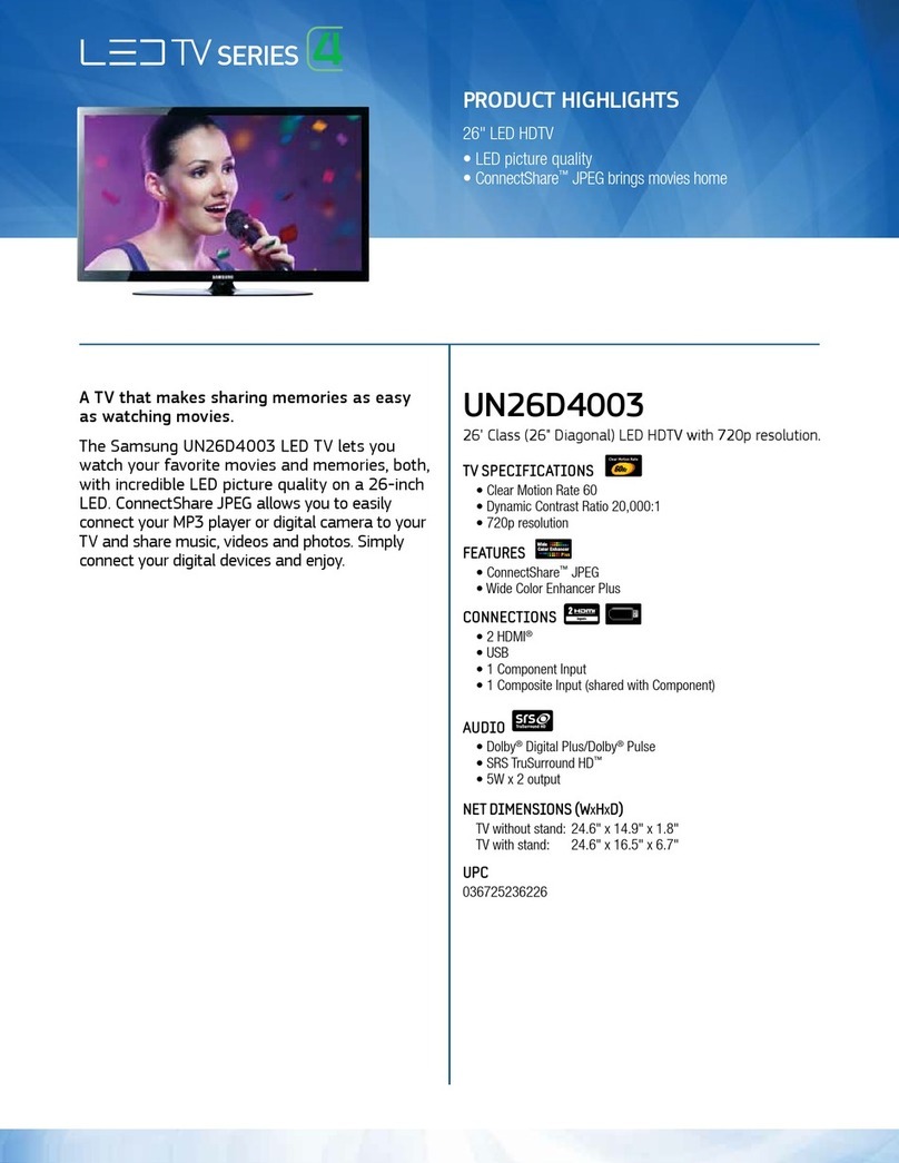 Samsung UN26D4003BDXZA User manual